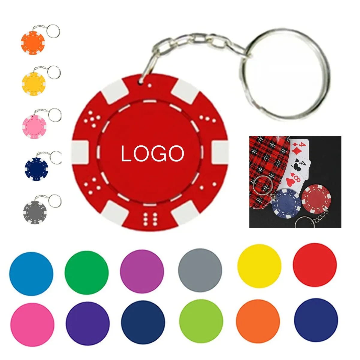Poker Chip Keychain 12