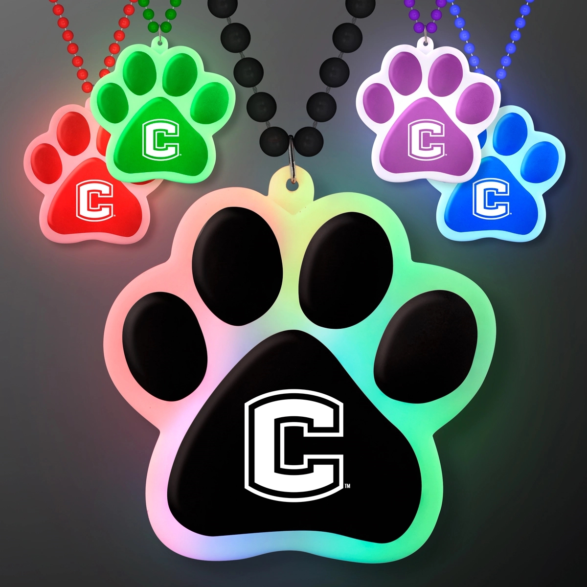 Light Up Paw Print Necklace 2