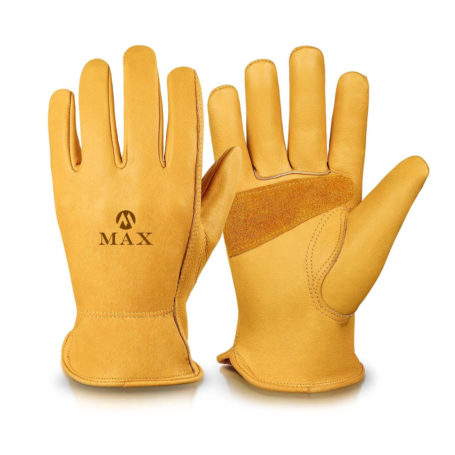 Golden Cowhide Non-Slip Work Gloves 2