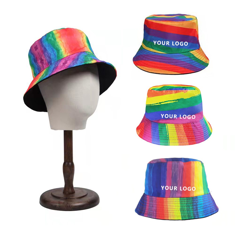 Reversible Rainbow Bucket Hat 4