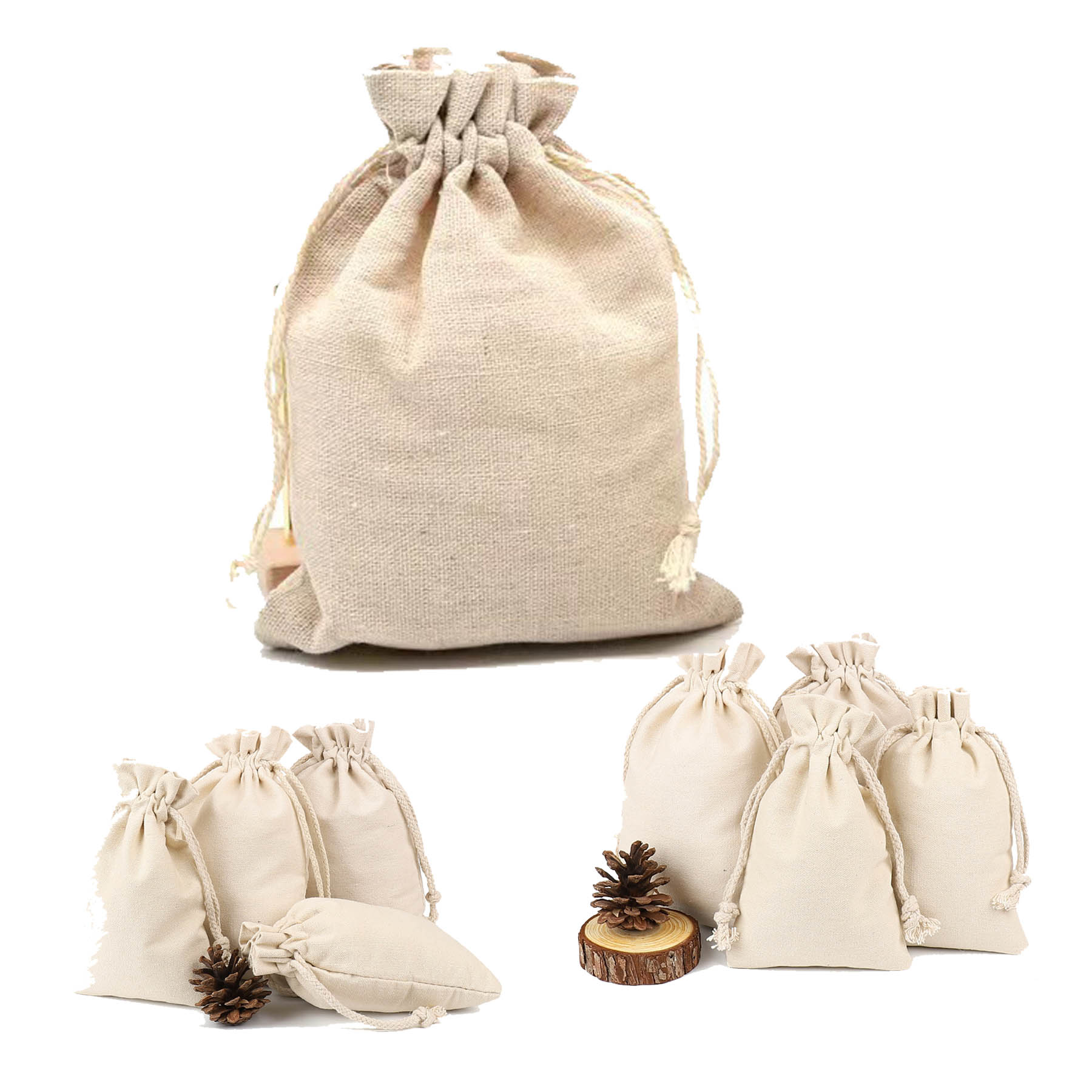 Blank Canvas Drawstring Bags 2