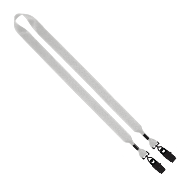 3/4" 2-Ended Polyester Lanyard with Metal Crimp & Metal Bulldog Clip 4
