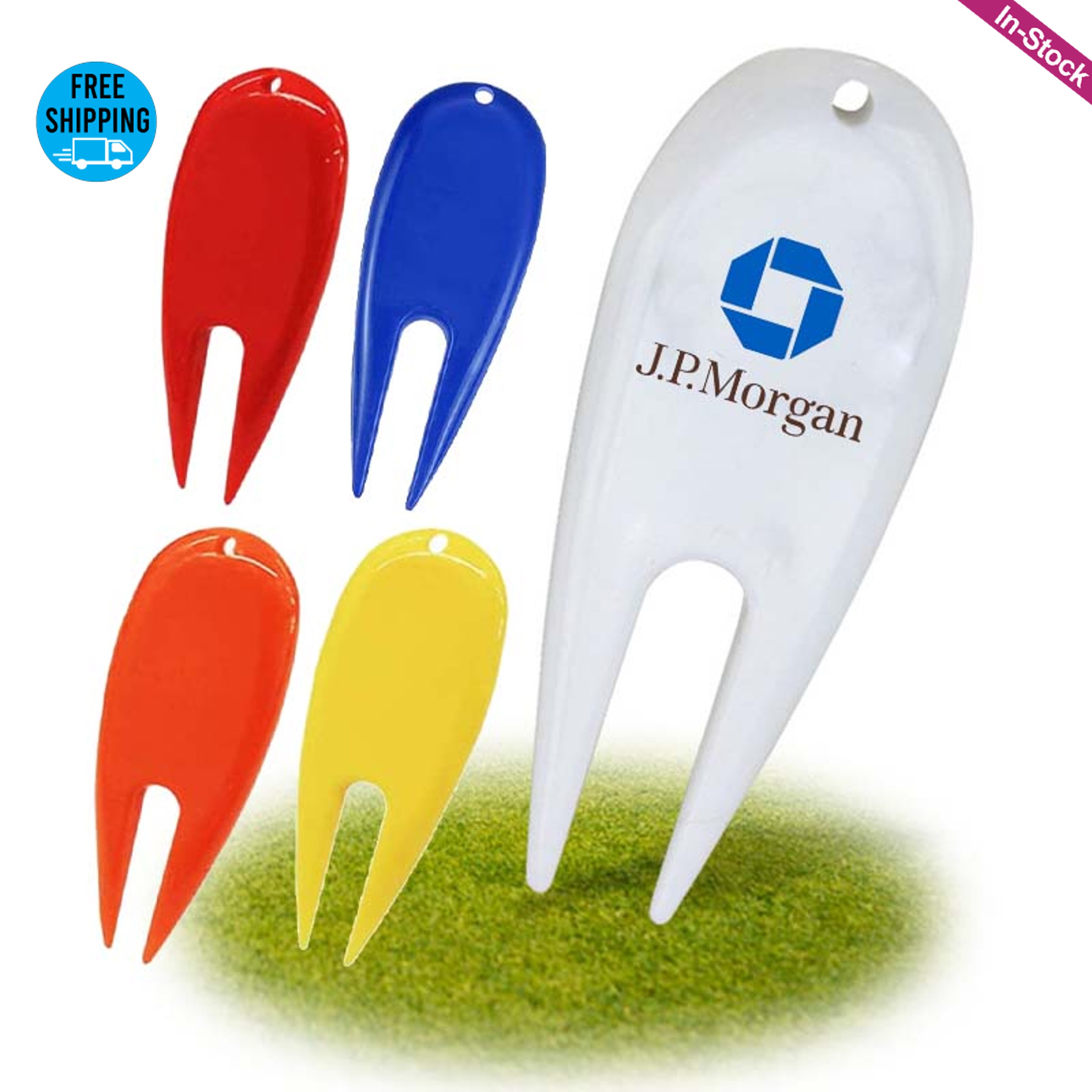 Plastic Golf Divot Repair Tool-2 Color Imprint 6
