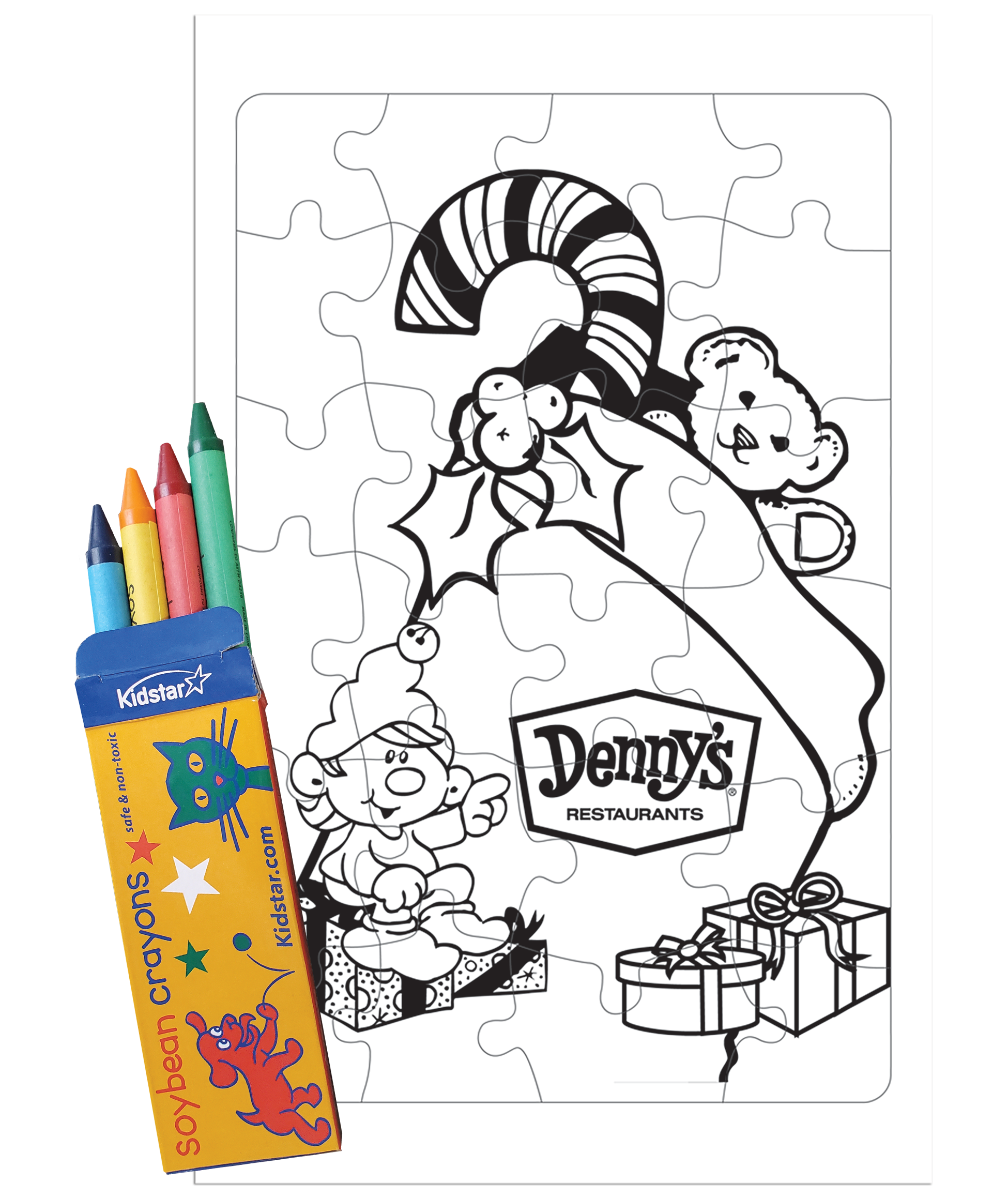 24 Pieces - 10 1/2" x 6 5/8" Coloring Tray Puzzle - Holidays 2