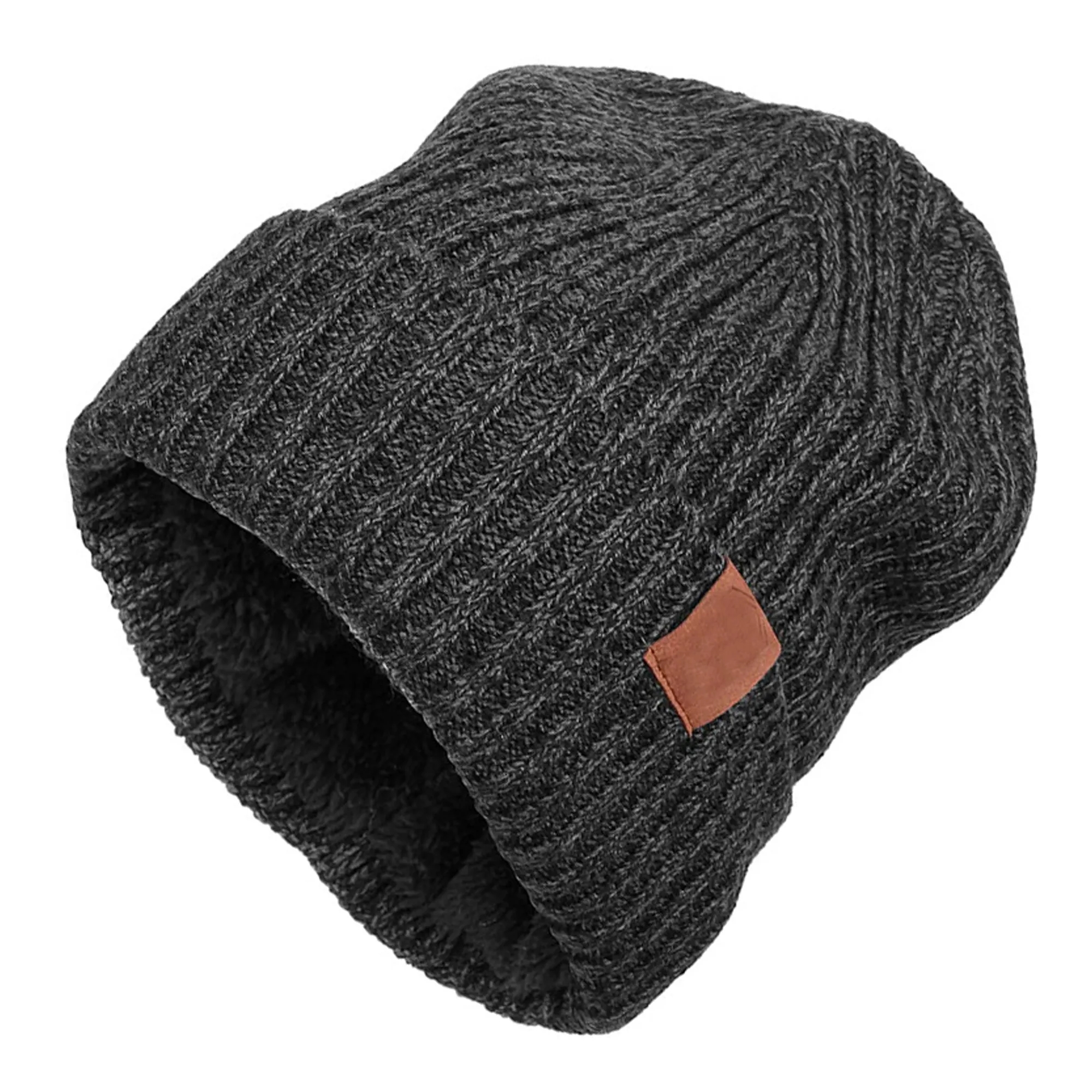 Premium Quality Men's Knit Hat Two-Piece Set MOQ100 4