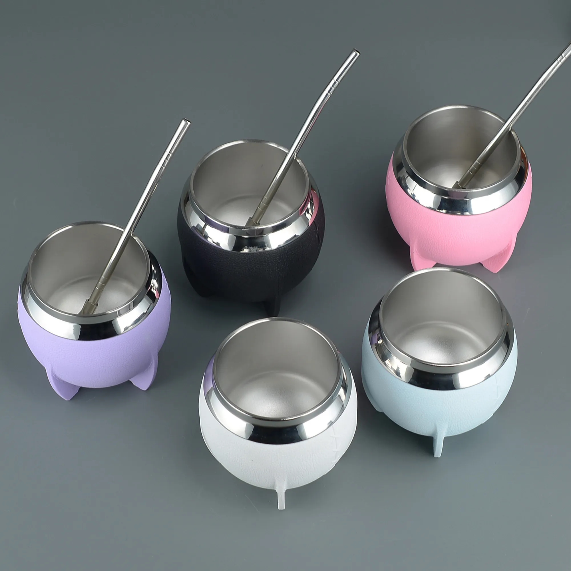 9oz Insulated Stainless Steel Mug with Straw 5