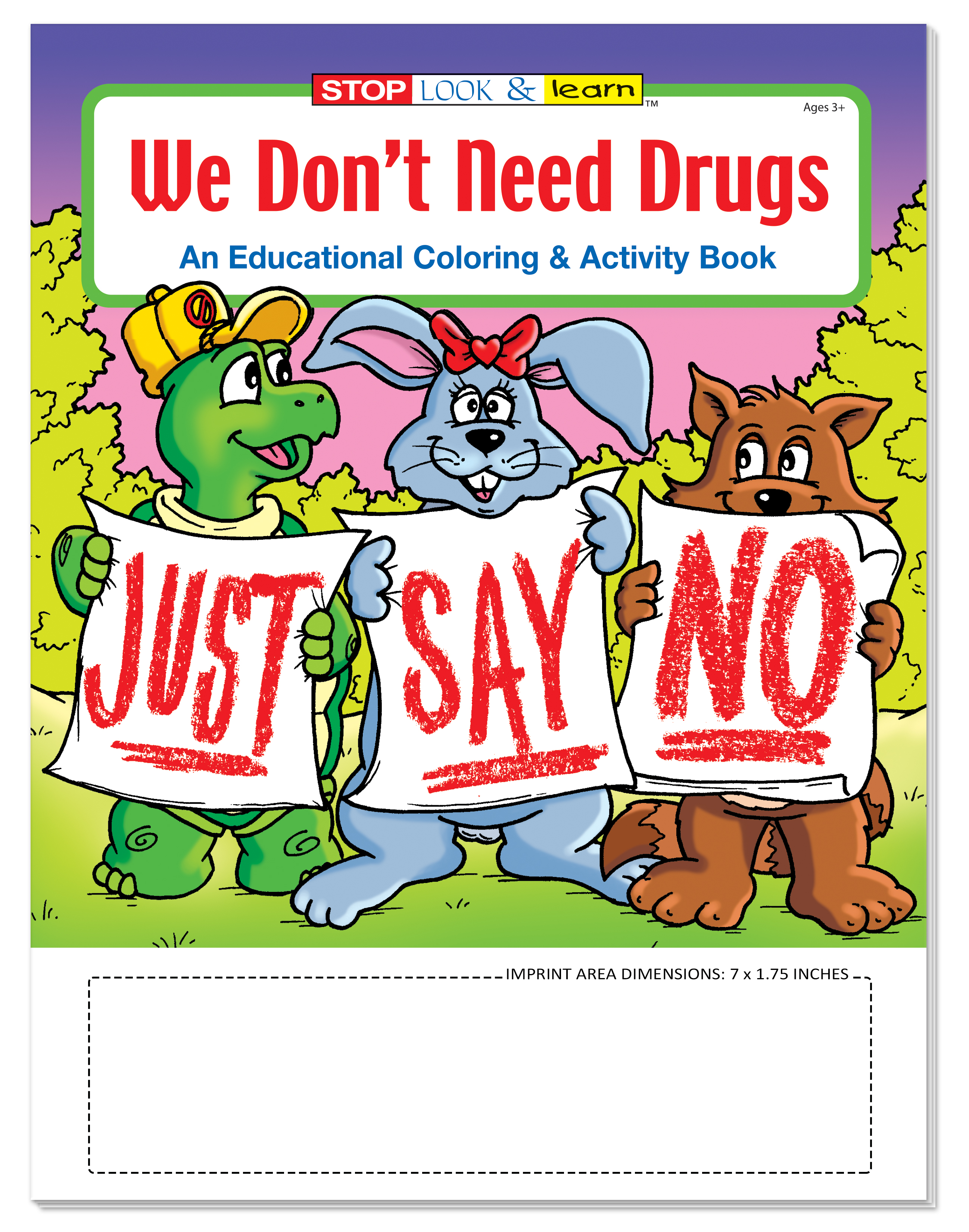 COLORING SET - We Don't Need Drugs Coloring Book Fun Pack 2