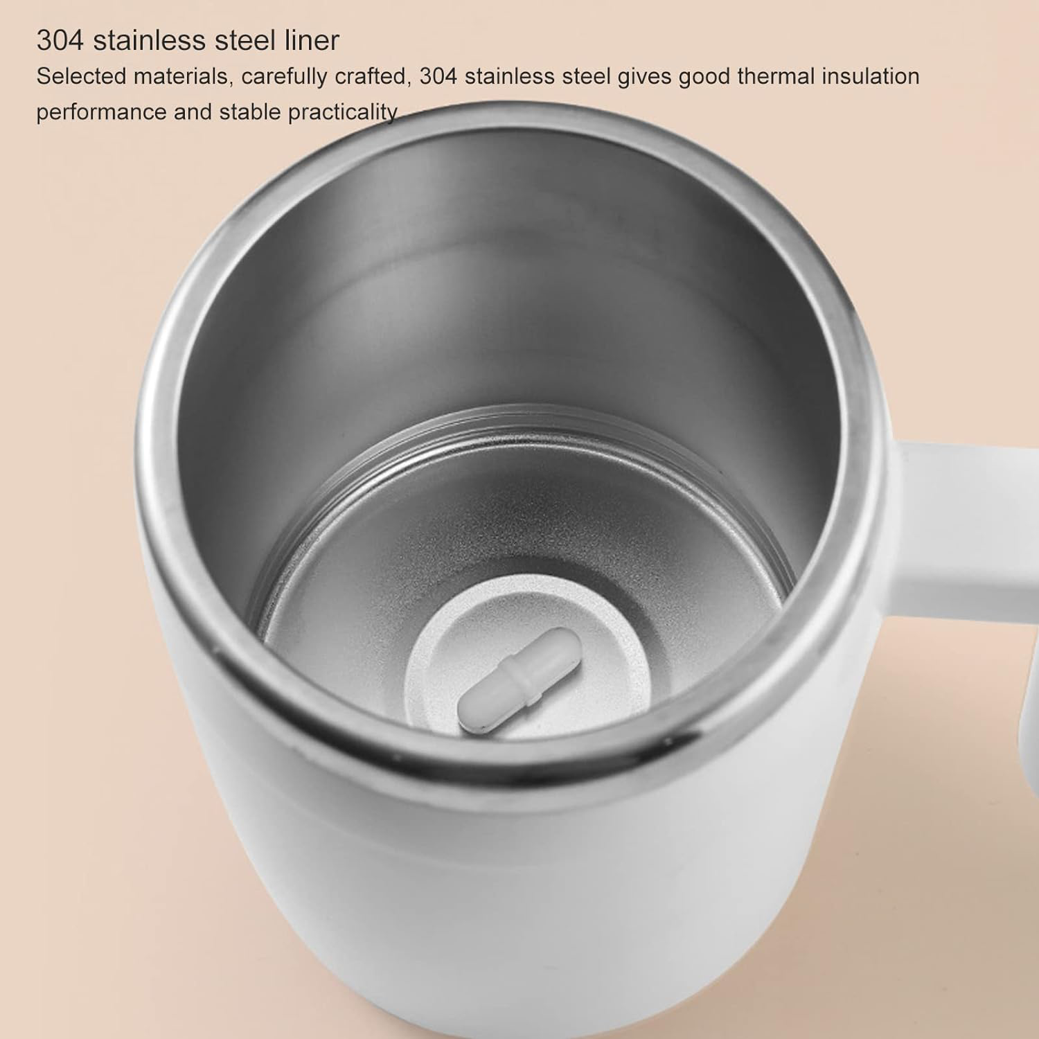 Stainless Steel Automatic Magnetic Stirring Coffee Mug 2