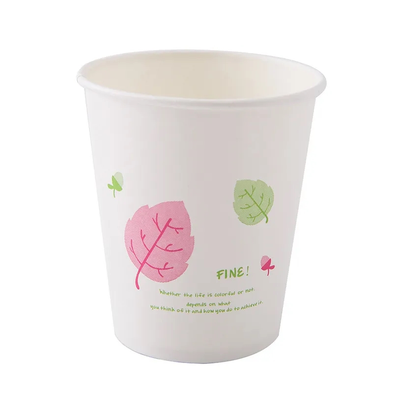 9oz Thickened Original Wood Pulp Disposable Paper Cup 4