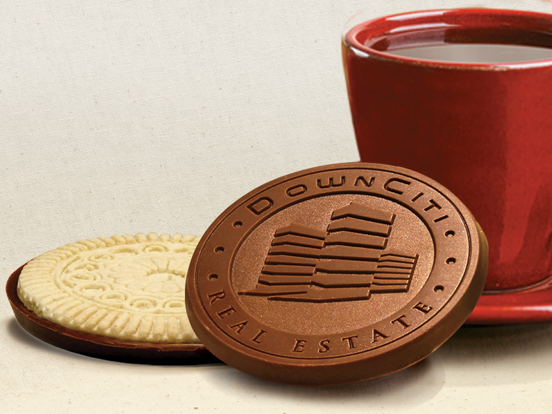 3.2" Large Sugar Cookie with Engraved Chocolate 3