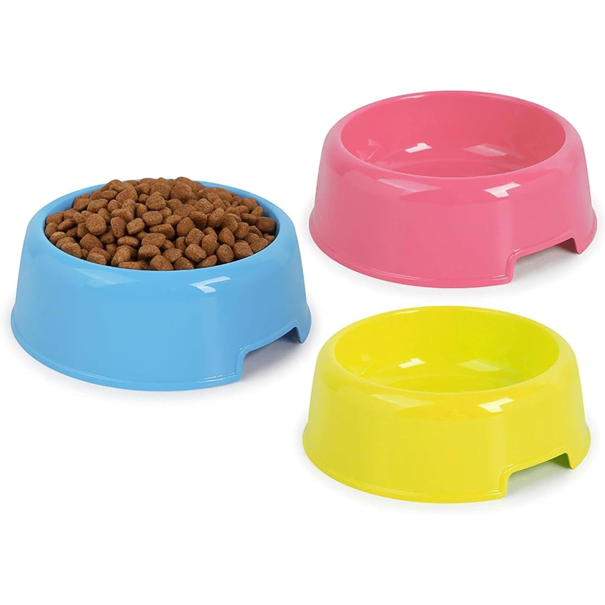 Colored Lightweight Plastic Pet Bowls 4