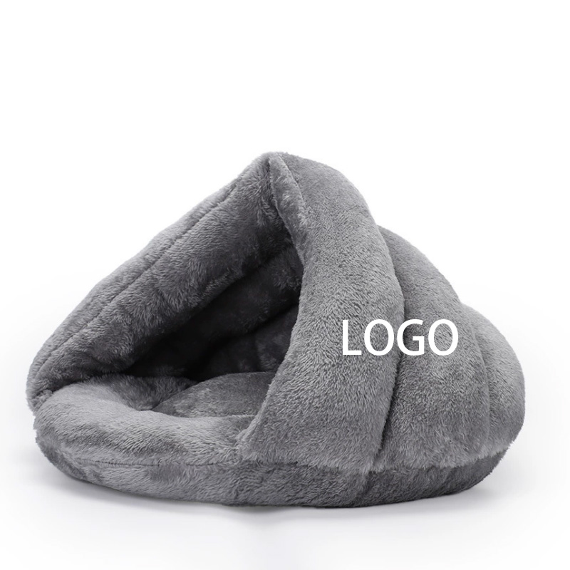 Arctic Fleece Pet Triangle Bed - Cozy Hideaway 1