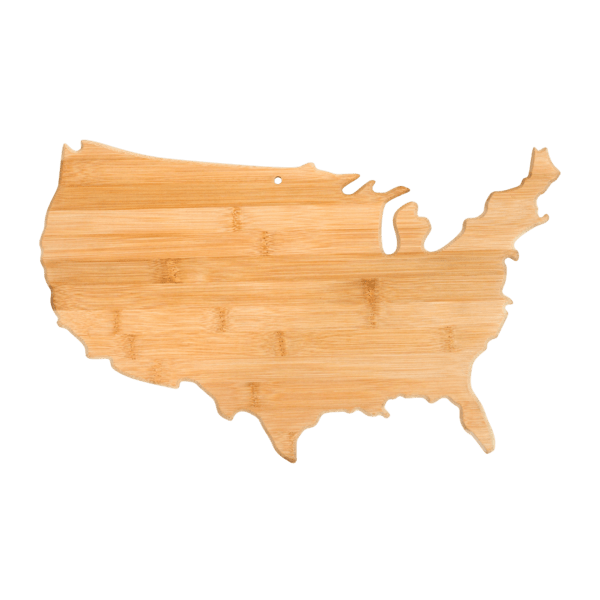 U.S. State Shaped Bamboo Cutting and Serving Boards 444