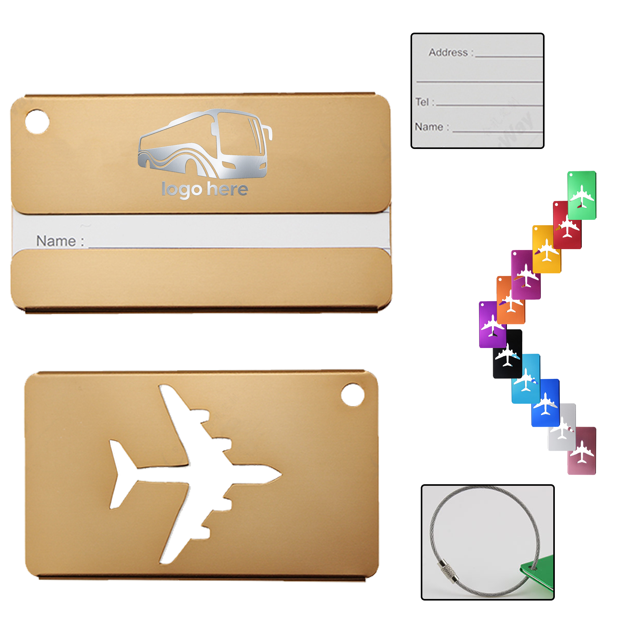 Waterproof Metal Luggage Identifier Tag 12