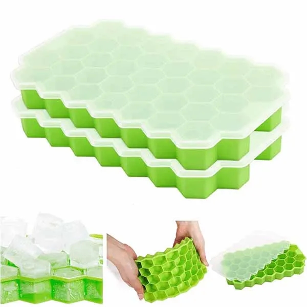 Silicone Ice Cube Tray With Lid 5
