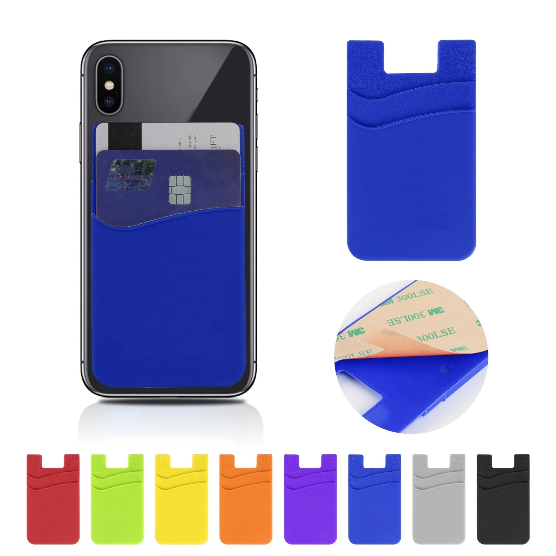 Double Pocket Silicone Phone Wallet 6