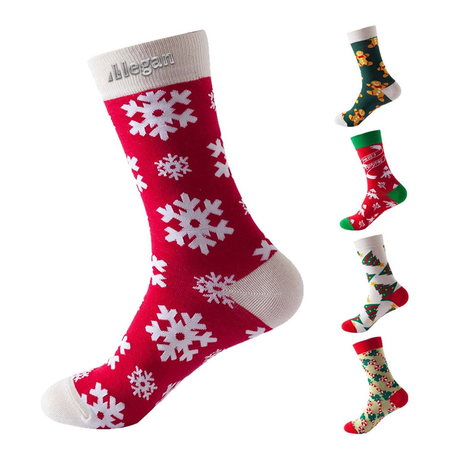 Autumn And Winter Fashion Mid Tube Christmas Socks 5