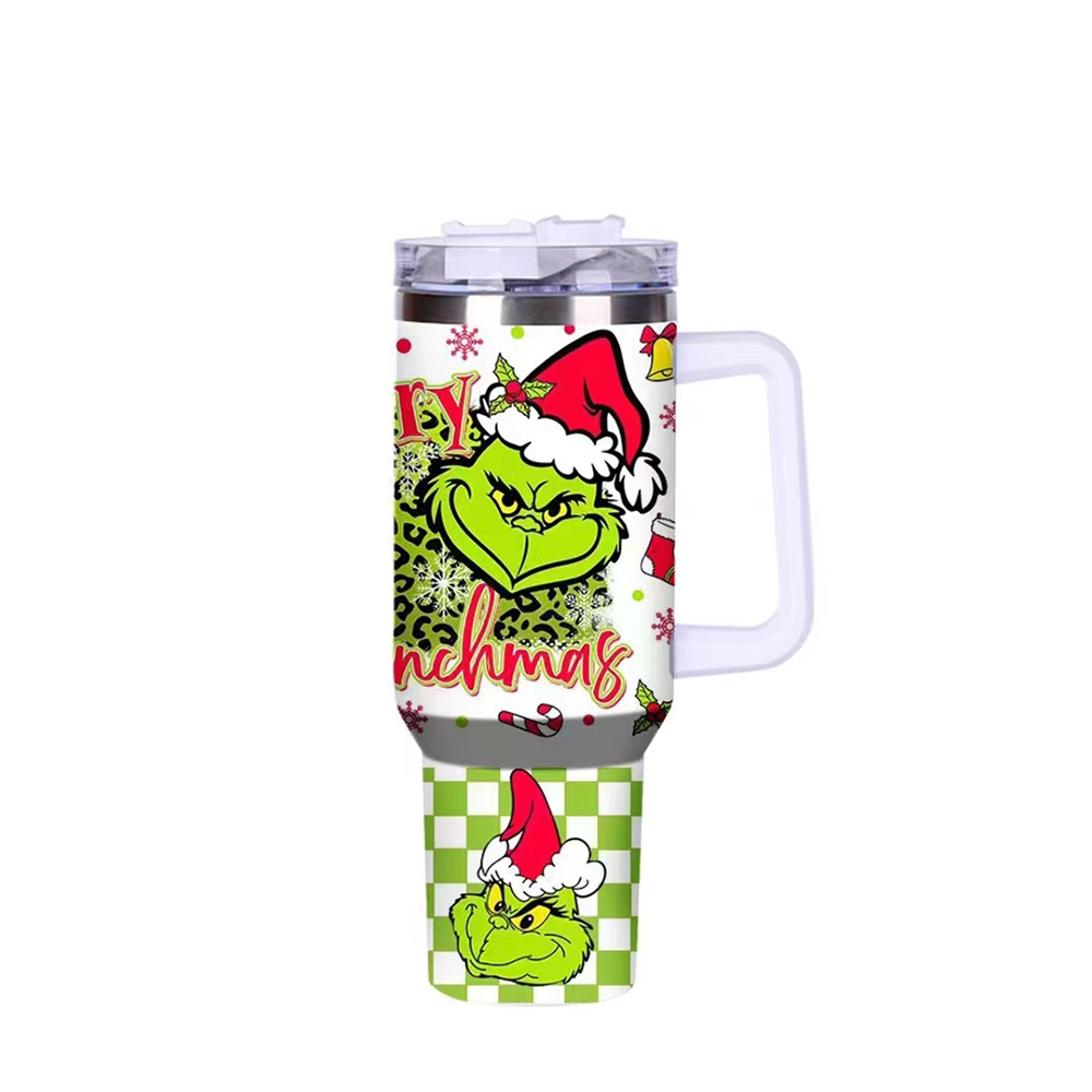 40 Oz Vacuum Stainless Steel Tumbler with Handle & Straw 1