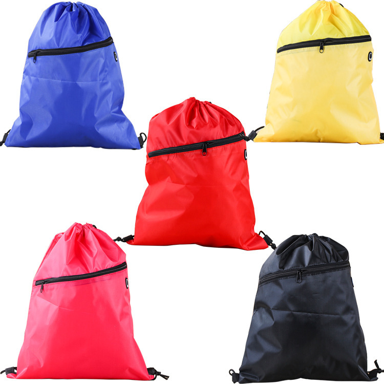 Zippered Drawstring Backpack 2