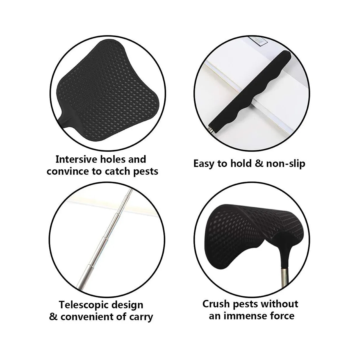 Stainless Steel Durable Retractable Portable Fly Swatter 6