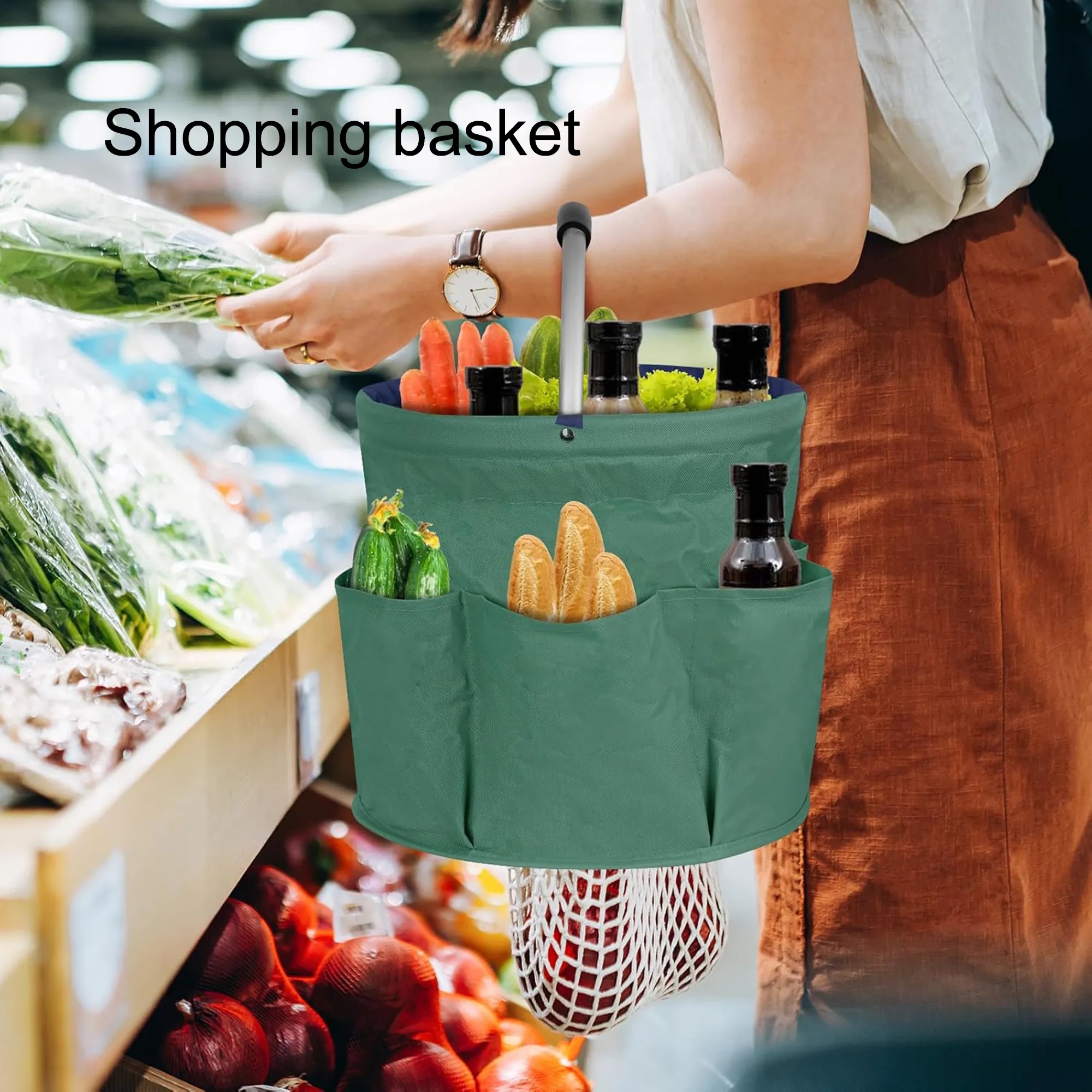Foldable Tool Basket with Handle 3
