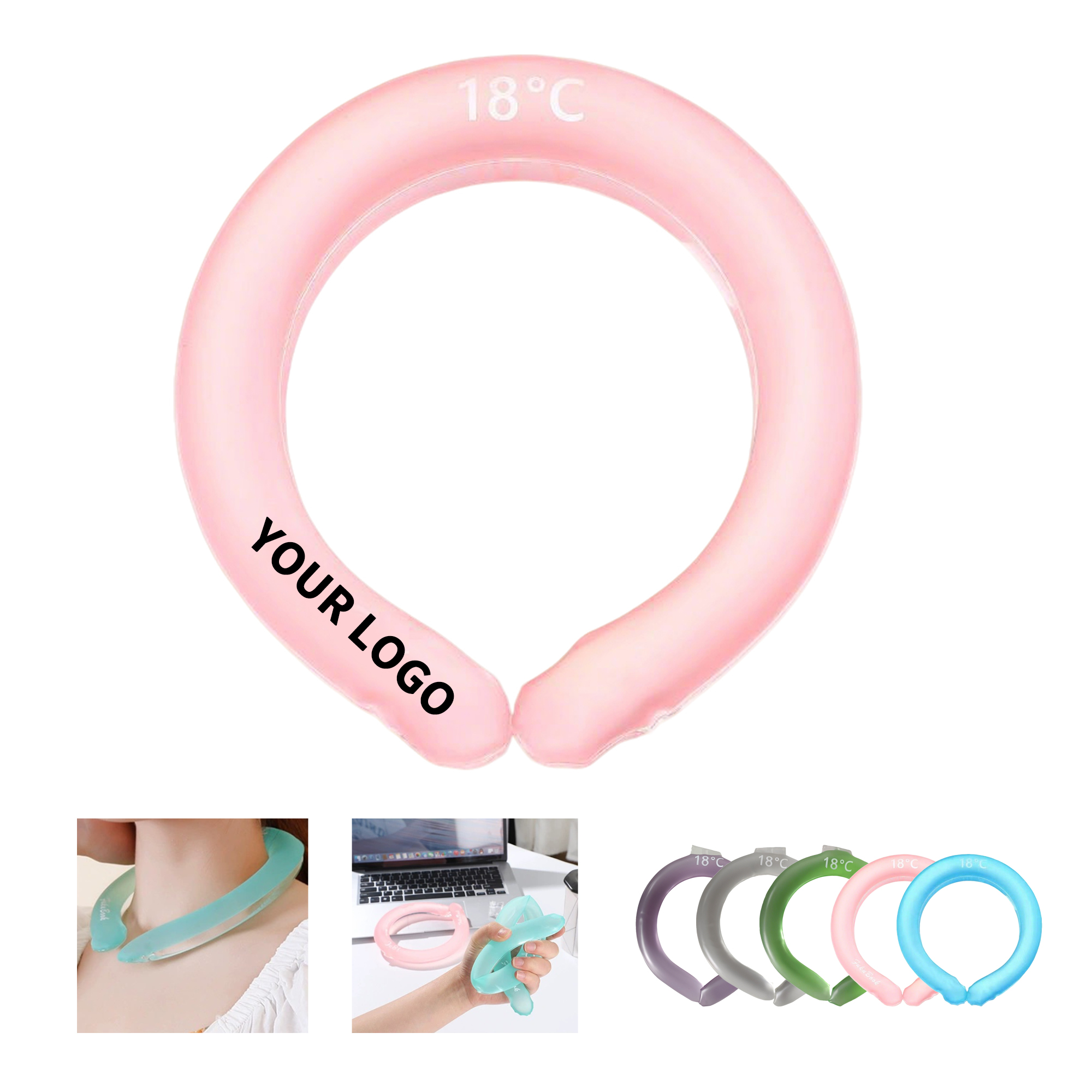 TPU Reusable Ice Ring Neck Cooler 7.09" Length X 6.7" Width 4