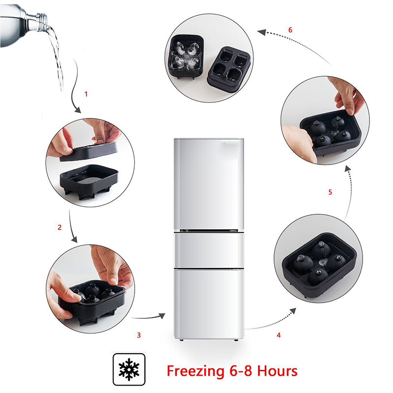 4 in 1 Skull Human Head Ice Mould Model 2