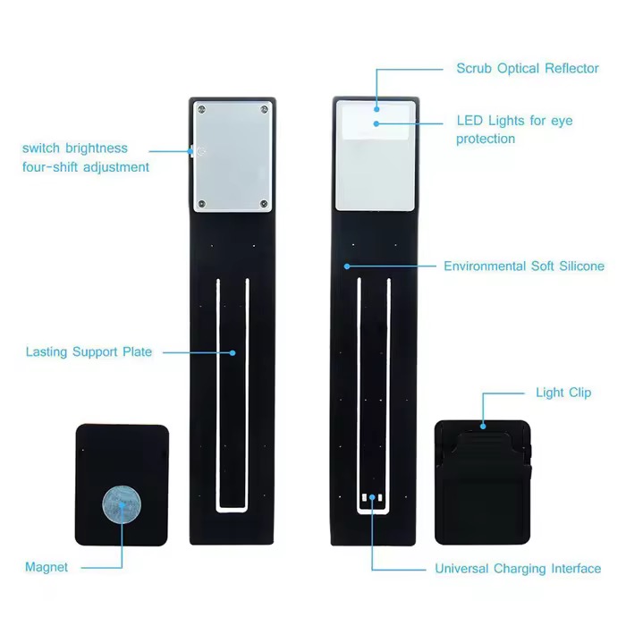 MOQ 10 pcs Mini Rechargeable Clip Lamp 4