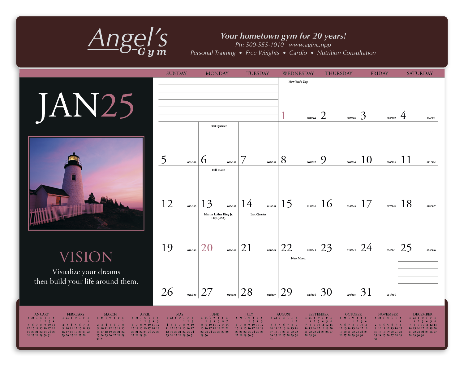 Triumph® Calendars Motivations Desk Pad 48