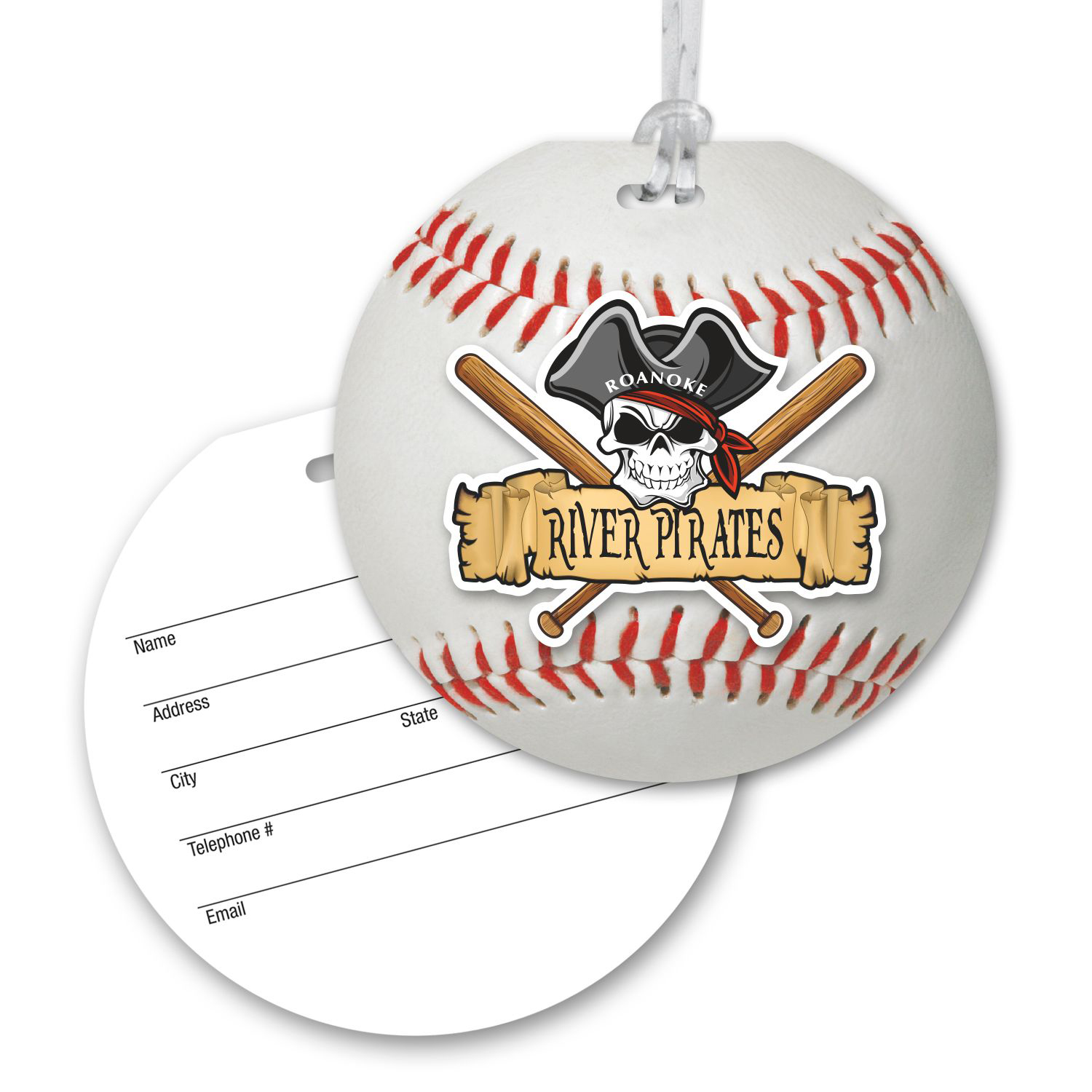 Ultra-Thin Round Luggage Tag with Clear Strap 3