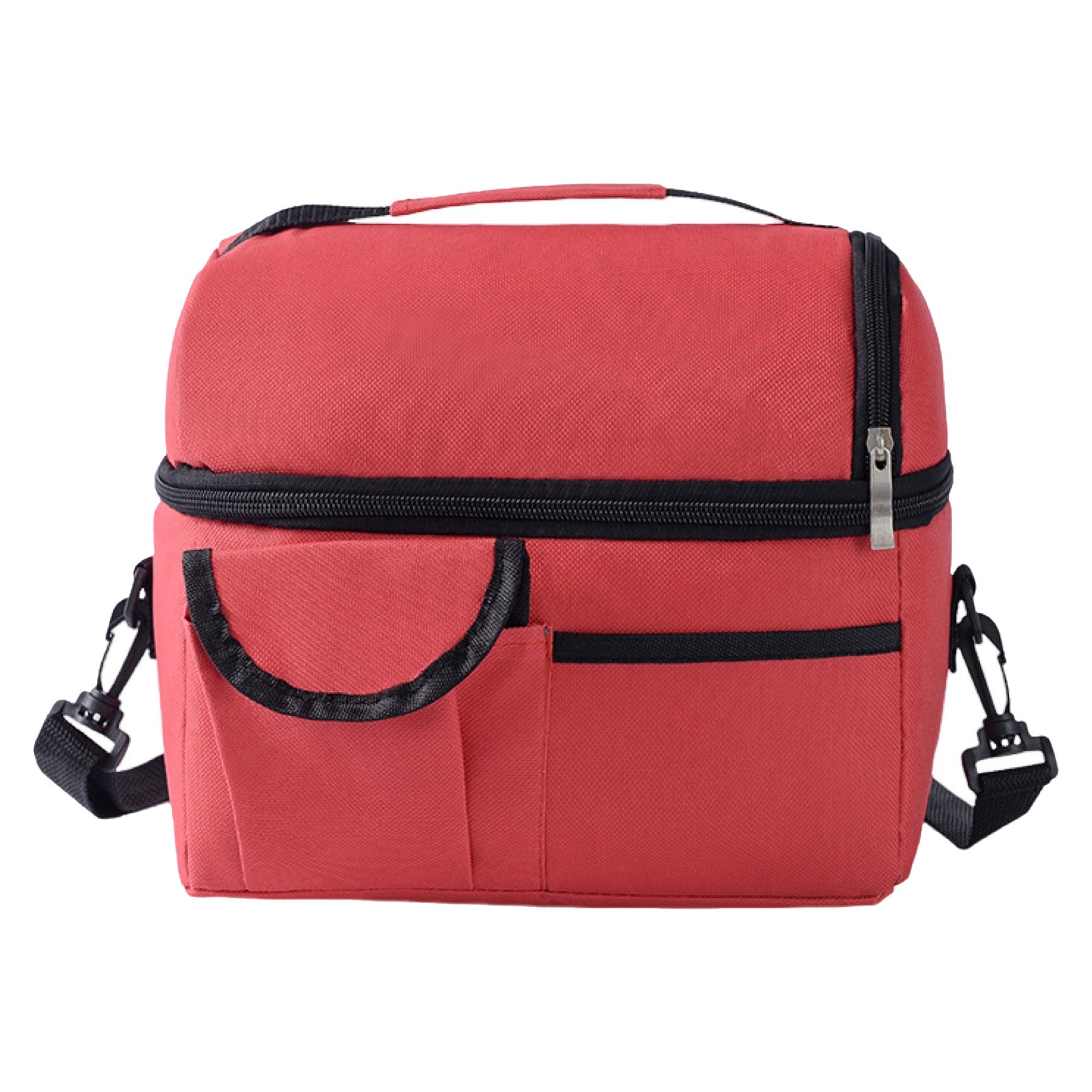 Portable Insulated Cooler Lunch Bag With Side Pocket 6