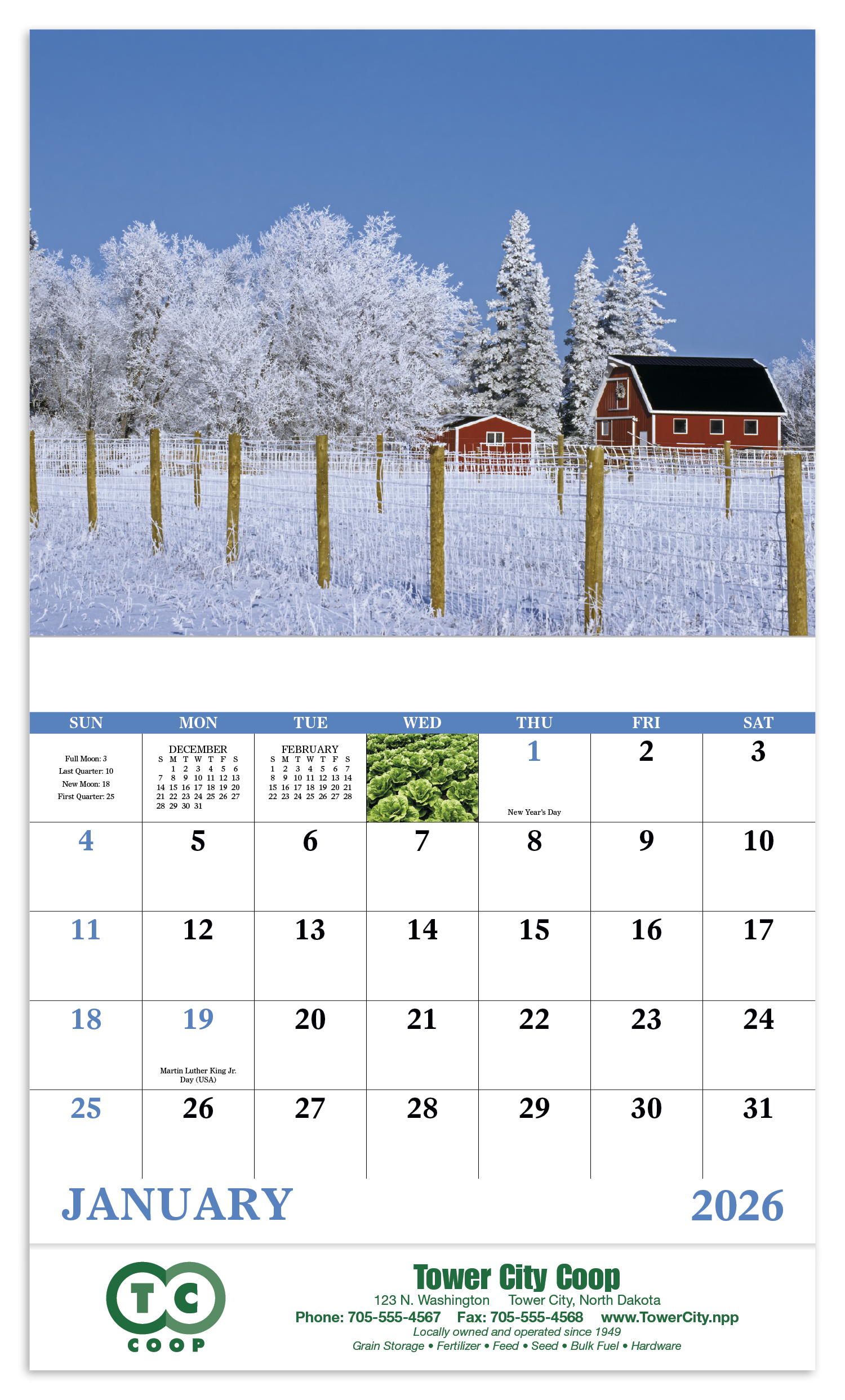 Good Value™ Agriculture - Stapled Calendar 14