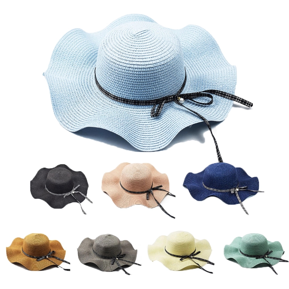 Women Straw Summer Wide Brim Sun Hat 2