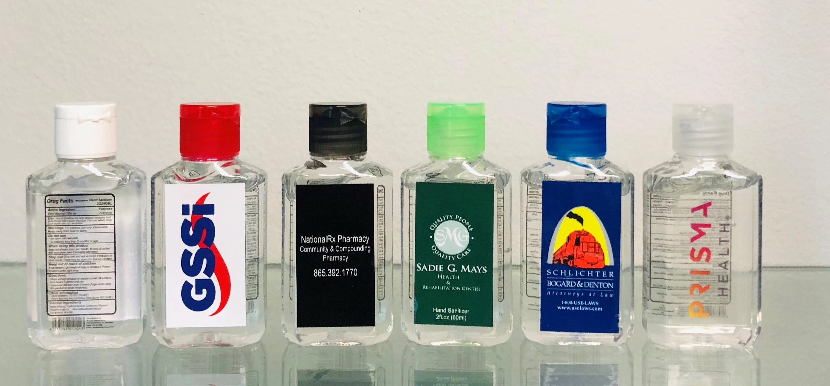 Custom label 2oz./60ml 75% Rectangle Hand Sanitizer 5