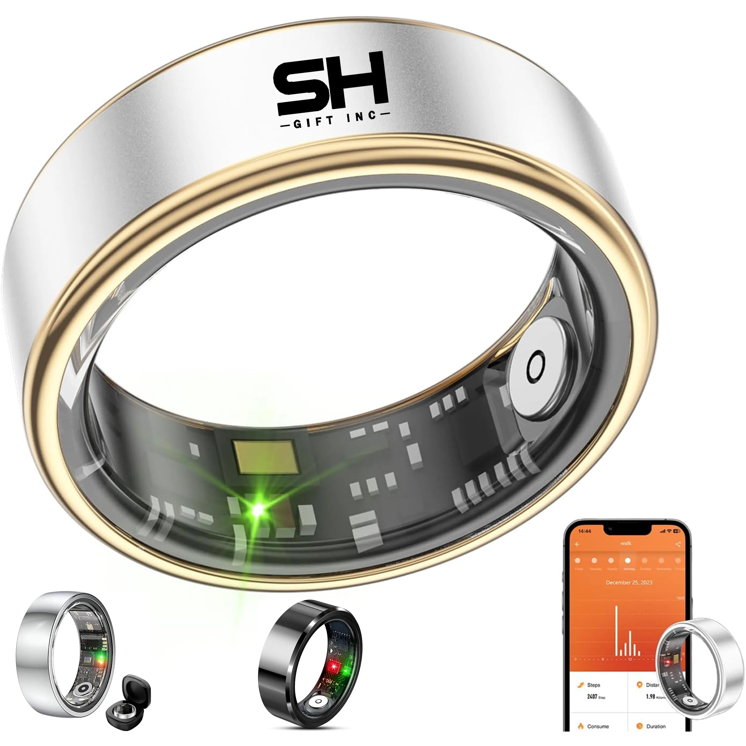 Smart Fitness Ring Health Monitor Heart Rate Sleep Tracking 2