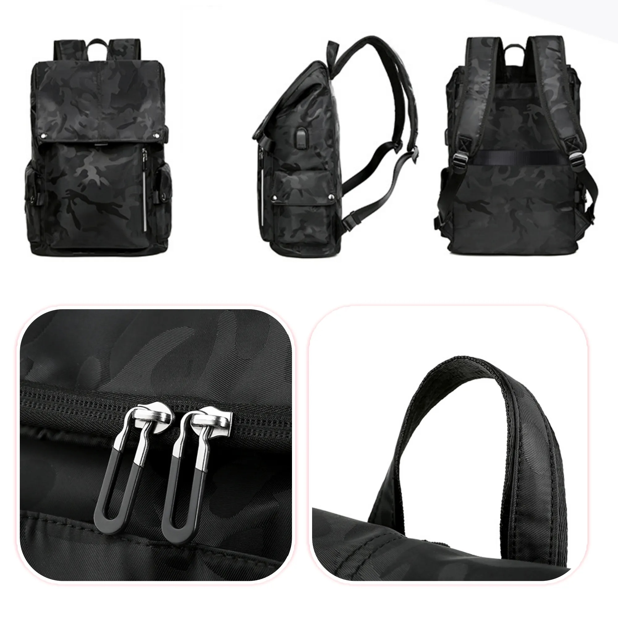 Mens Travel Backpack Business Laptop Bag 3