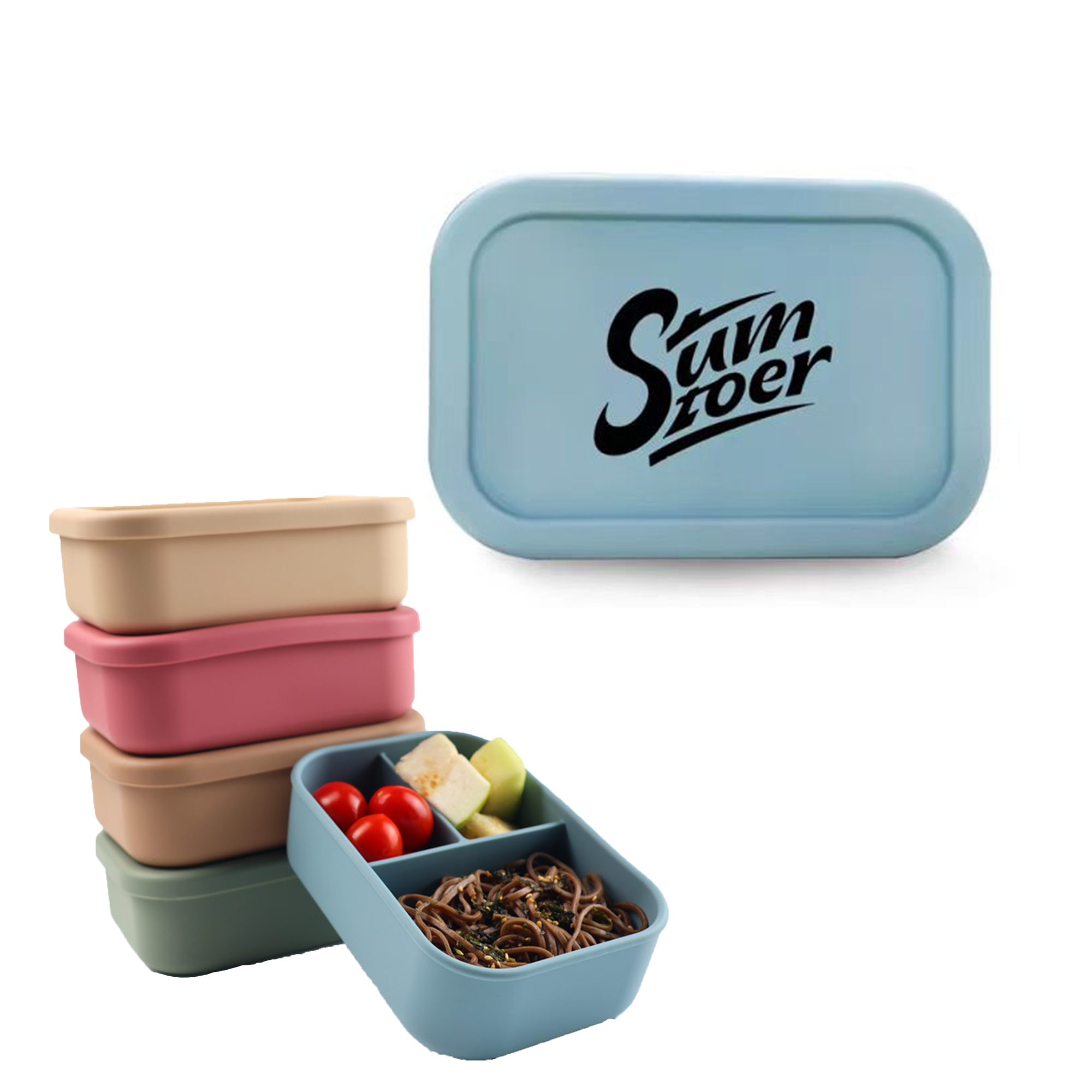 Silicone Bento Lunch Box MOQ 20 2
