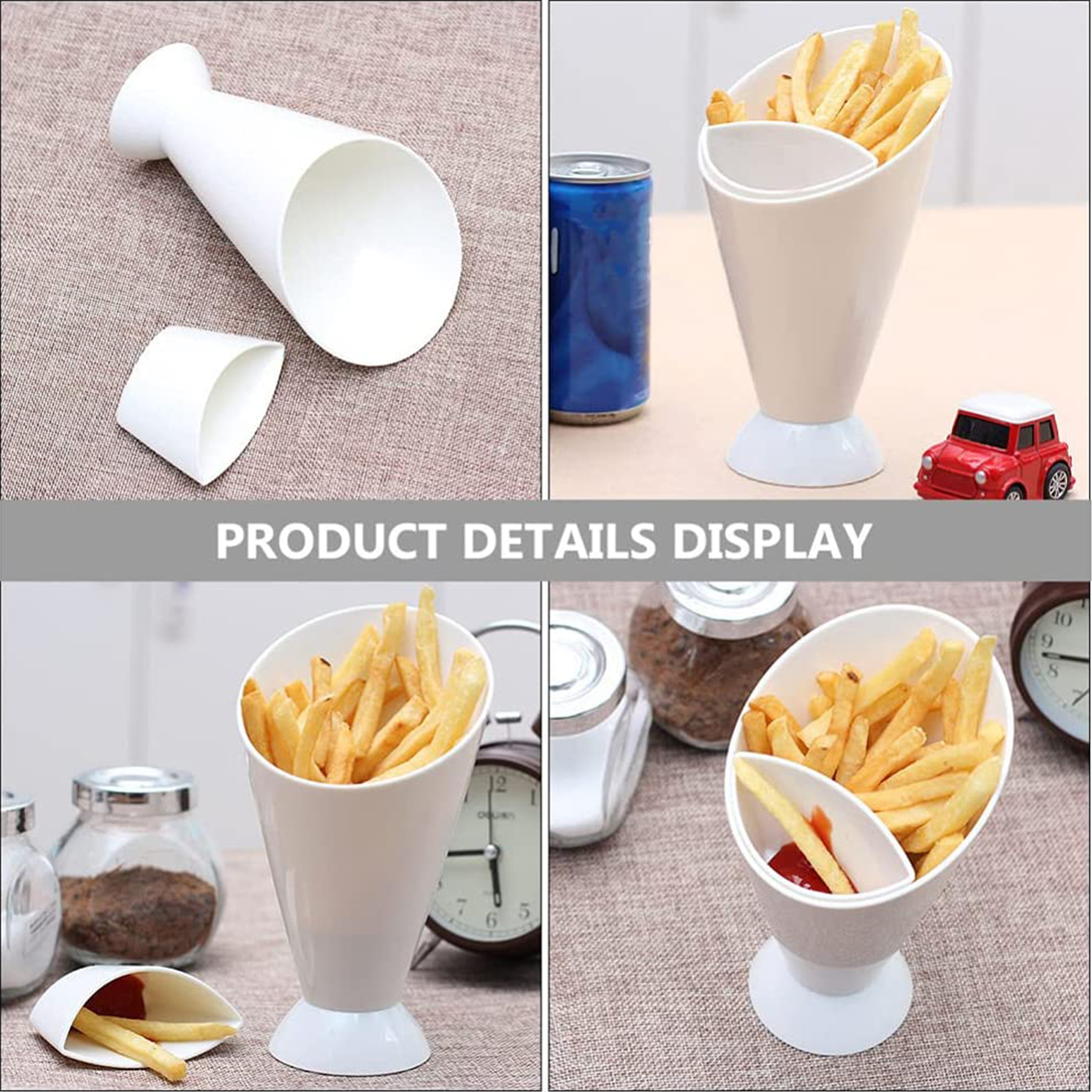 2 in 1 French Fry Cone with Dipping Cup 3