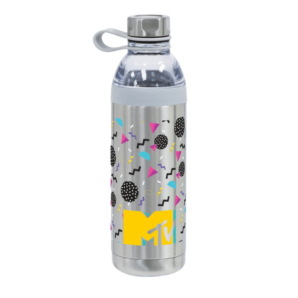 Dual Opening Stainless Steel Water Bottle - 20 Oz., custom water bottle with logo imprint 53