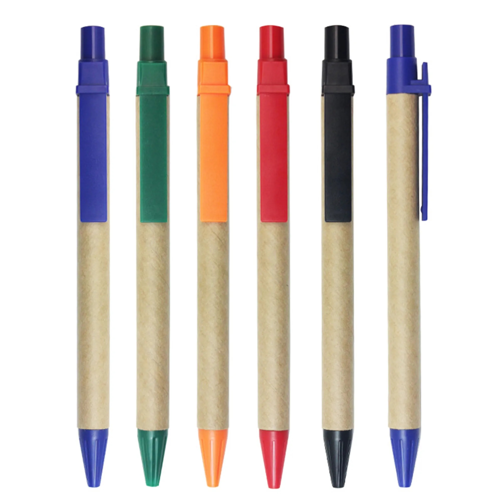 Eco-Friendly Kraft Paper Tube Retractable Ballpoint Pen 1