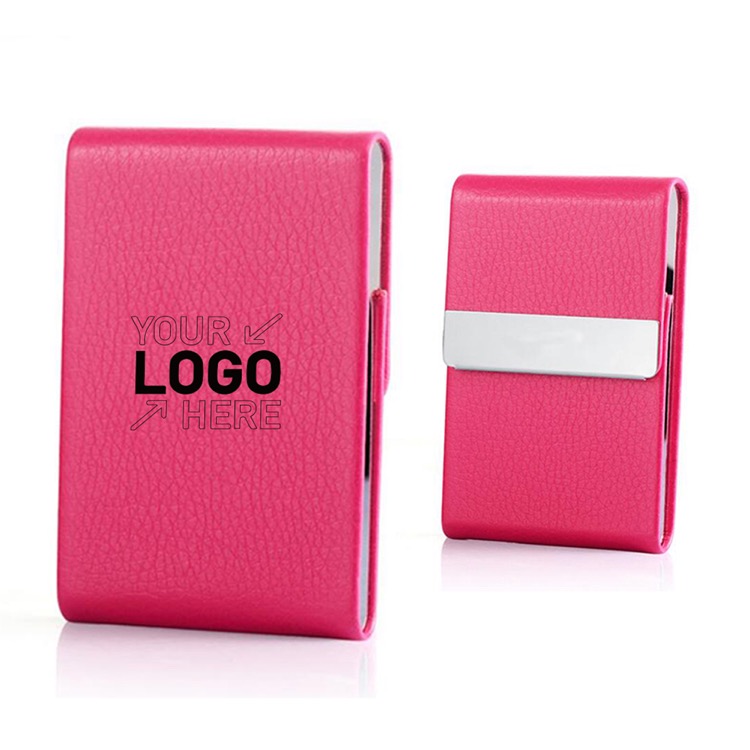 Magnetic Closure PU Leather Business Card Holder 4