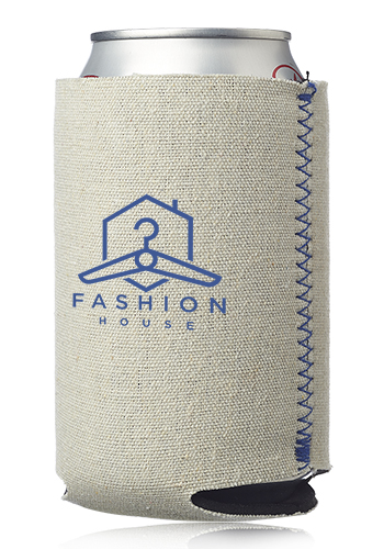 Canvas Foam Can Coolers, custom koozie with logo imprint 2