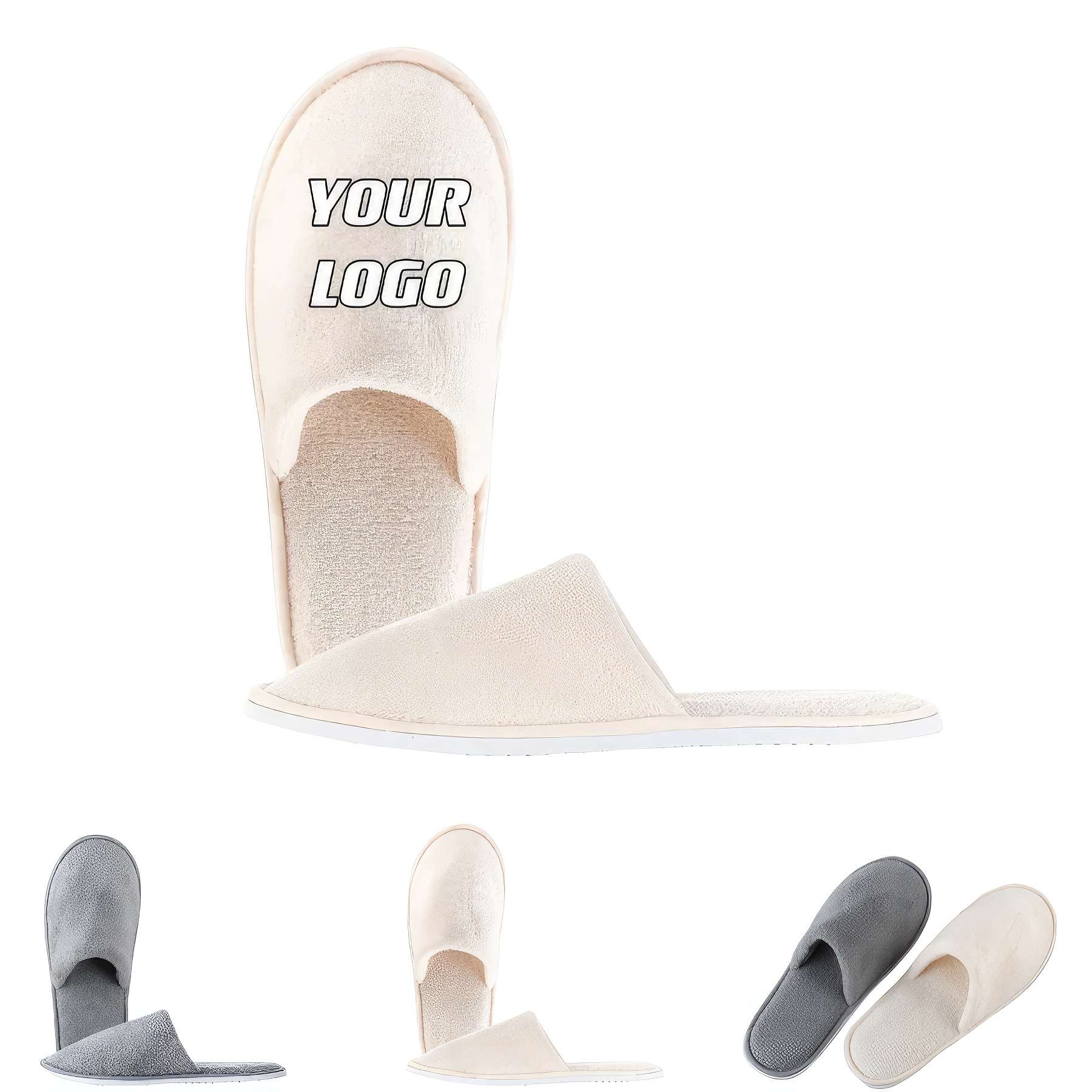 Coral Fleece Non-slip Slippers For Hotel Guesthouse 2