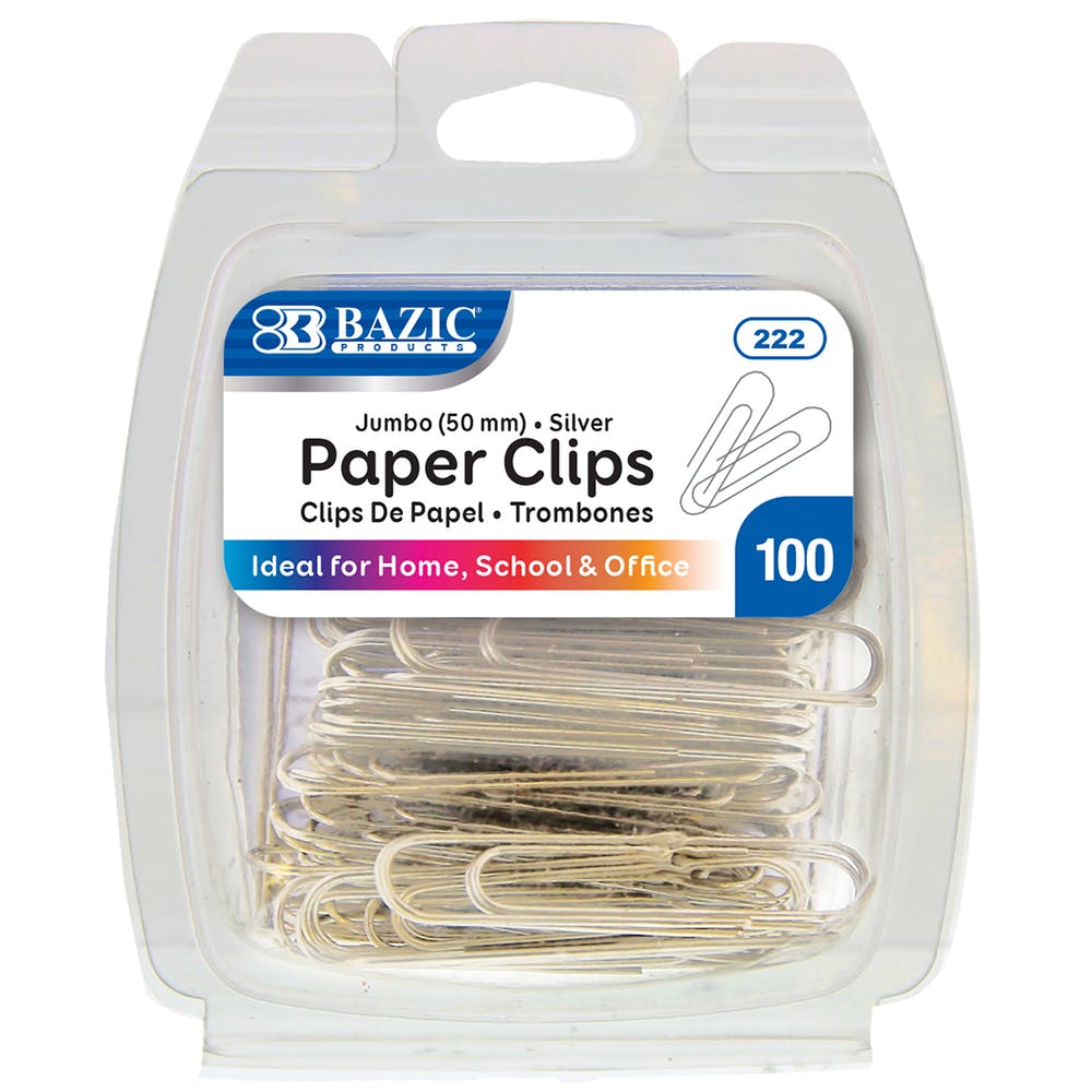 Paper Clips - 100 Count Jumbo Silver 2