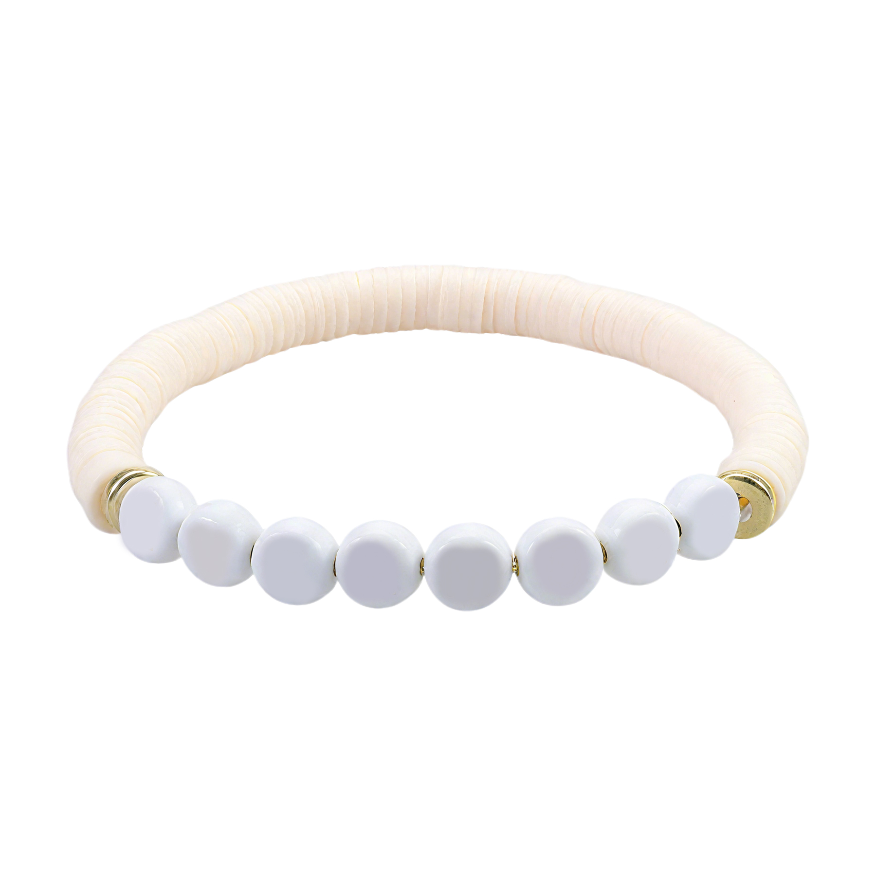 Custom Handmade Stackable Letter Beaded Soft Clay Bracelet 2