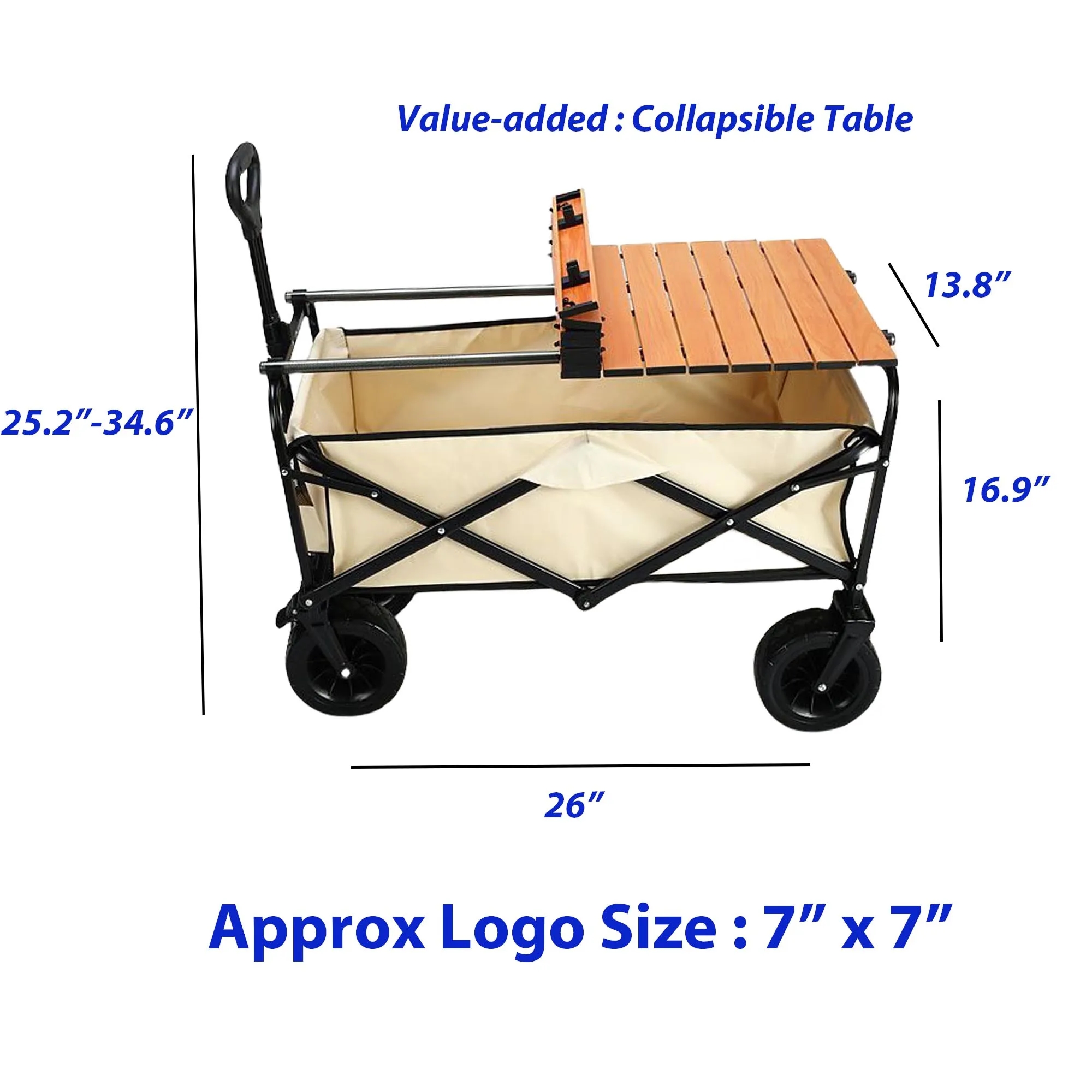 Folding Camping Trolley Shopping Wagon Hand Cart 4