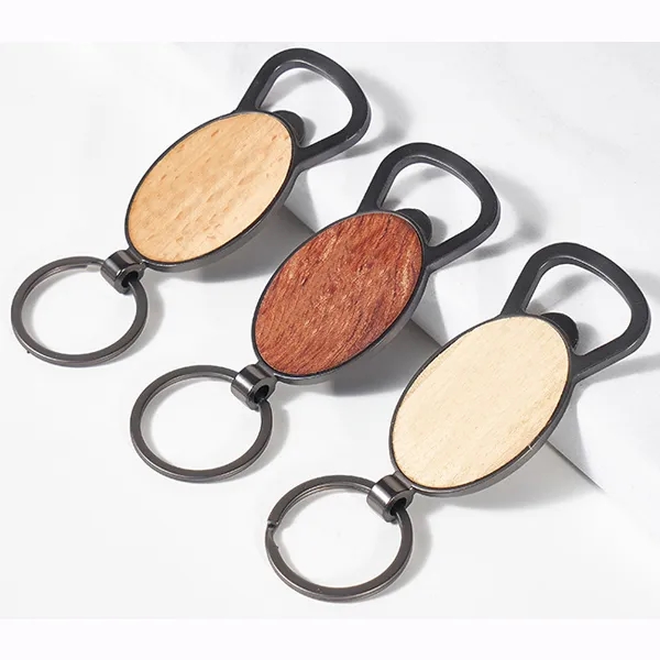 Natural Bamboo Opener Keyring 5