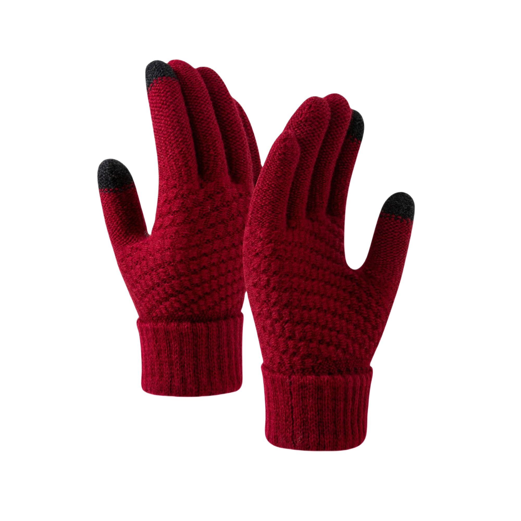Winter Touchscreen Gloves Cable Knit Warm 5