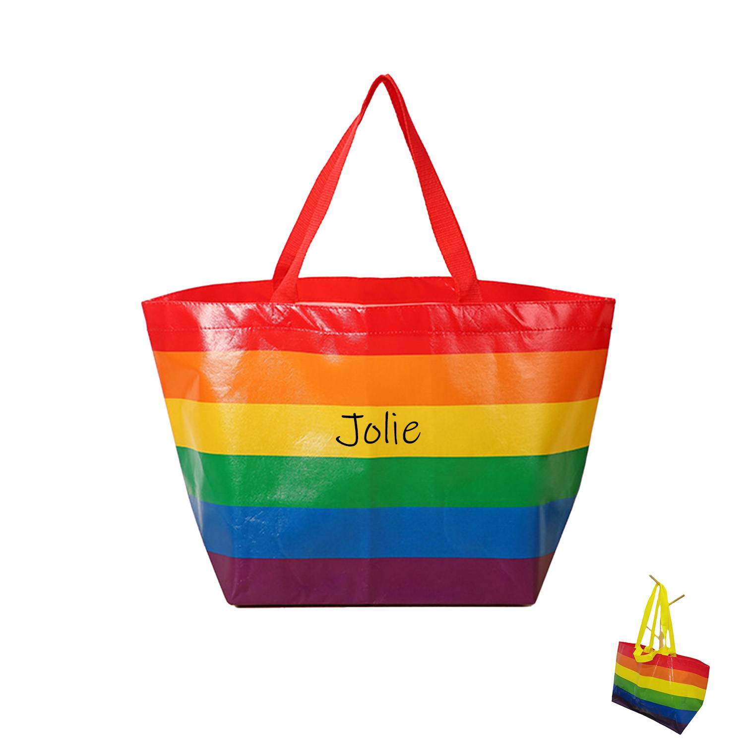 Rainbow Laminated Non-woven Tote Bag 5