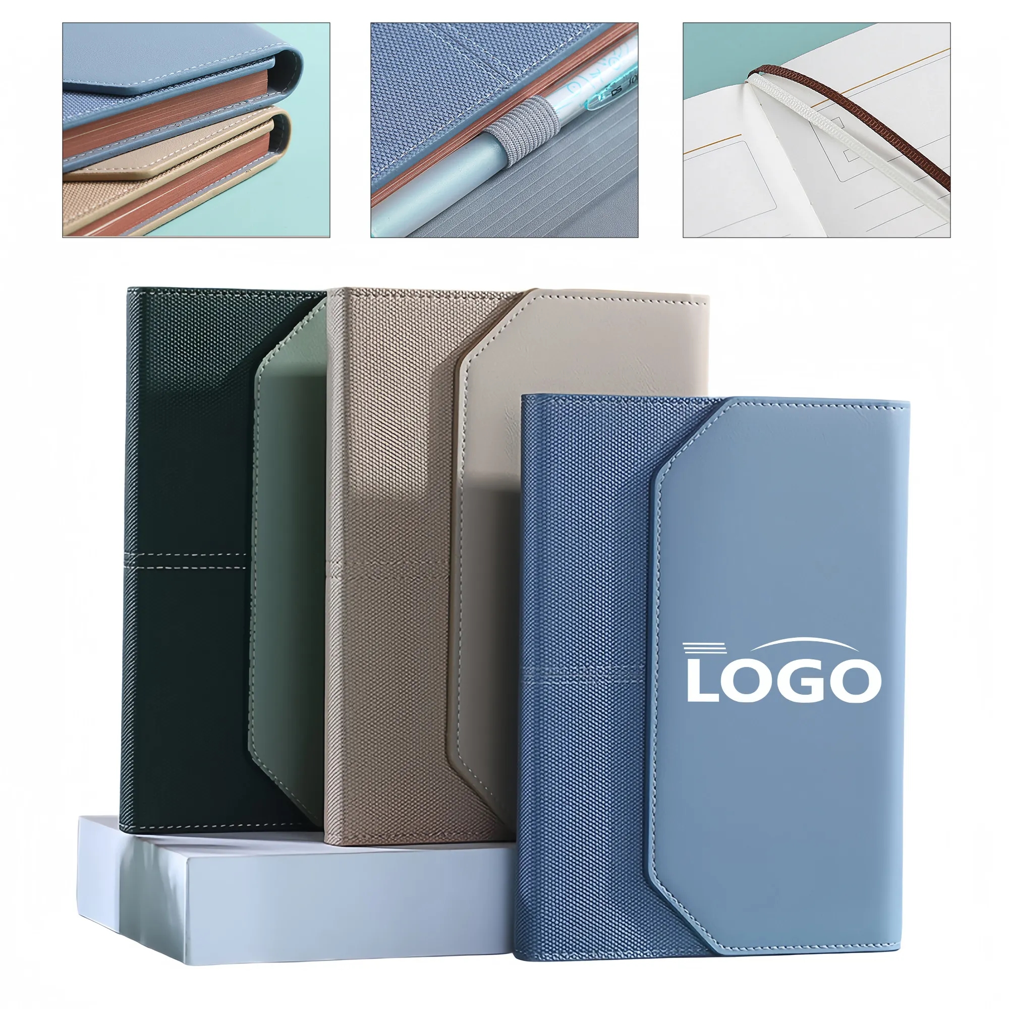 Magnetic Closure Executive Notebook Synthetic Leather 5